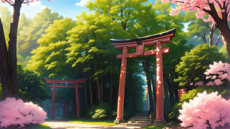 Torii Gate in japan for desktop wallpaper