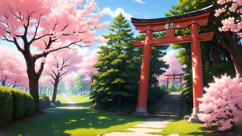 Torii Gate in japan for desktop wallpaper