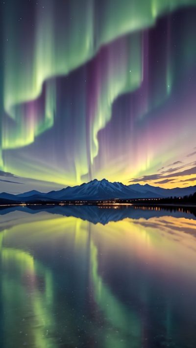 Aurora borealis for phone wallpaper
