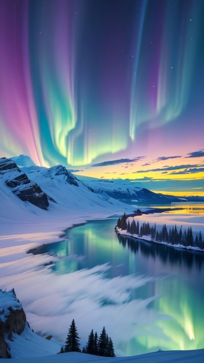 Aurora borealis for phone wallpaper