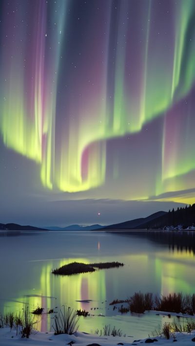 Aurora borealis for phone wallpaper