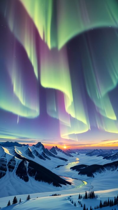 Aurora borealis for phone wallpaper