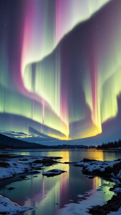 Aurora borealis for phone wallpaper