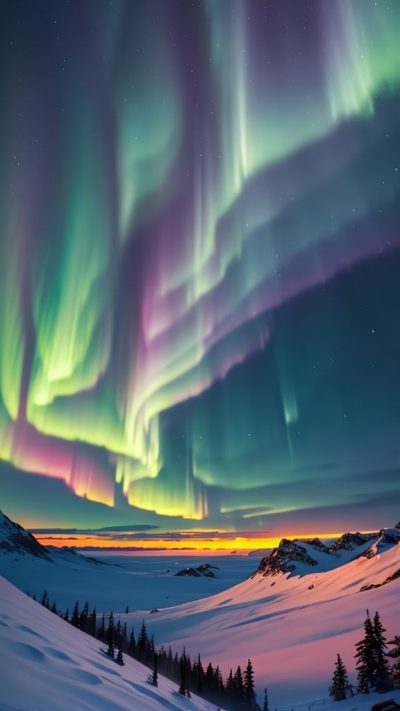 Aurora borealis for phone wallpaper