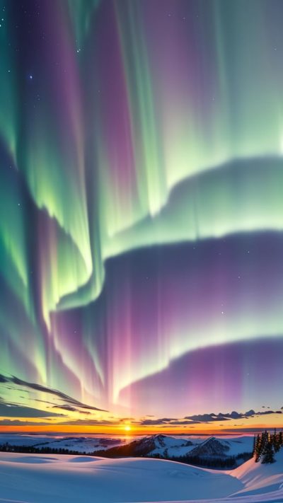 Aurora borealis for phone wallpaper