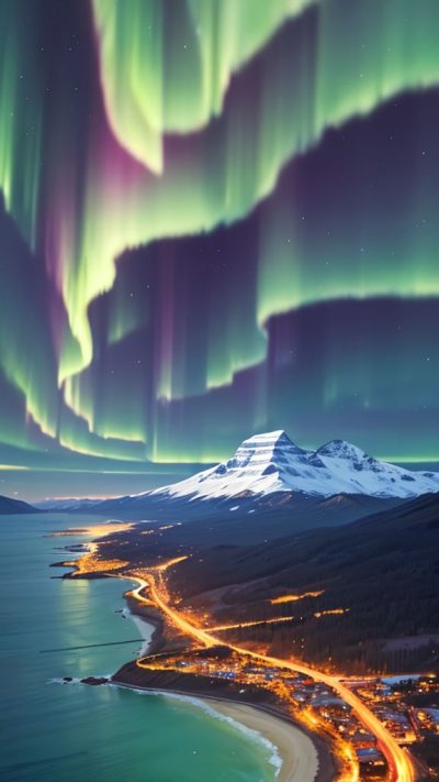 Aurora borealis for phone wallpaper