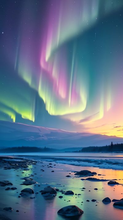 Aurora borealis for phone wallpaper