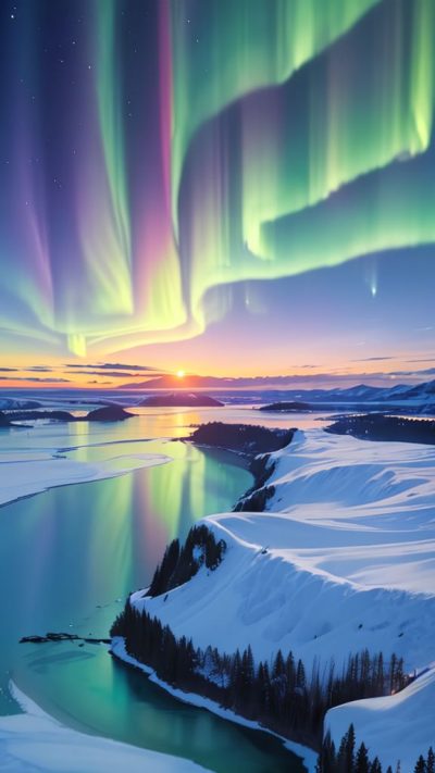 Aurora borealis for phone wallpaper