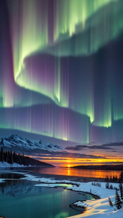 Aurora borealis for phone wallpaper