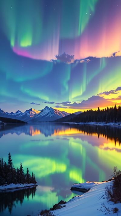 Aurora borealis for phone wallpaper