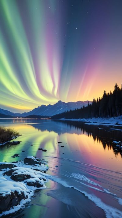 Aurora borealis for phone wallpaper