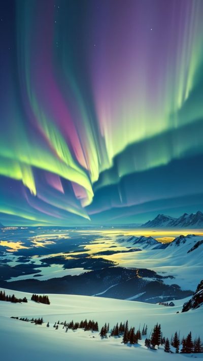 Aurora borealis for phone wallpaper