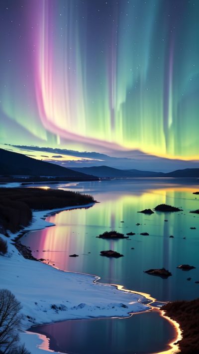 Aurora borealis for phone wallpaper