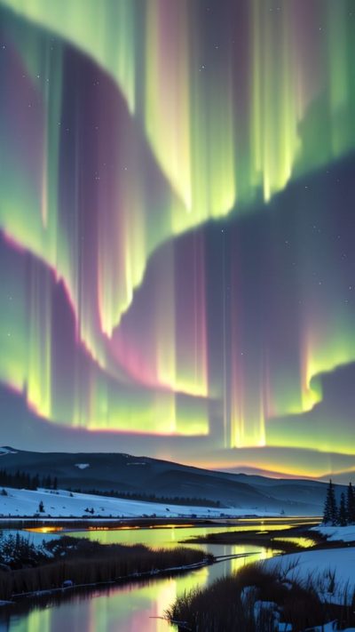 Aurora borealis for phone wallpaper