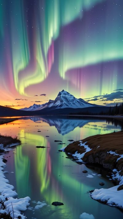 Aurora borealis for phone wallpaper