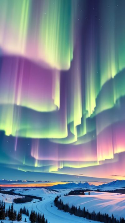 Aurora borealis for phone wallpaper