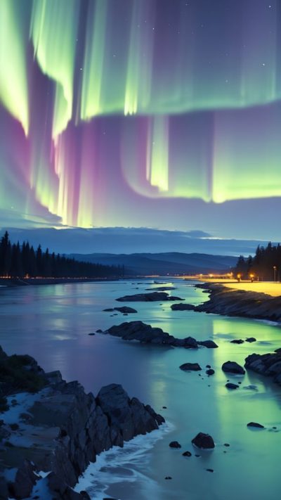 Aurora borealis for phone wallpaper