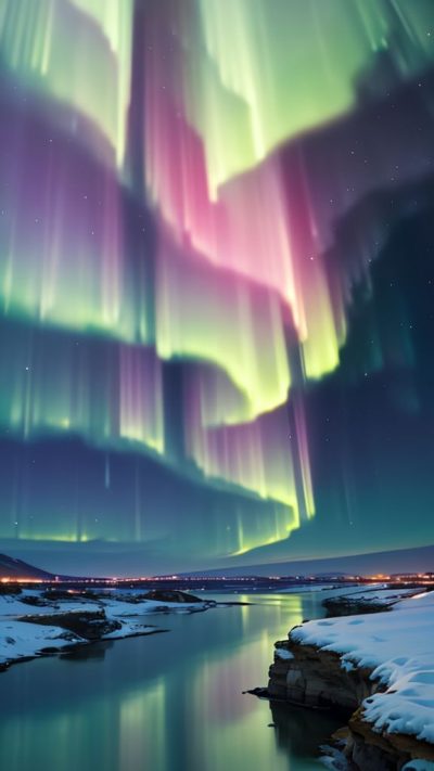 Aurora borealis for phone wallpaper