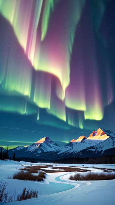 Aurora borealis for phone wallpaper