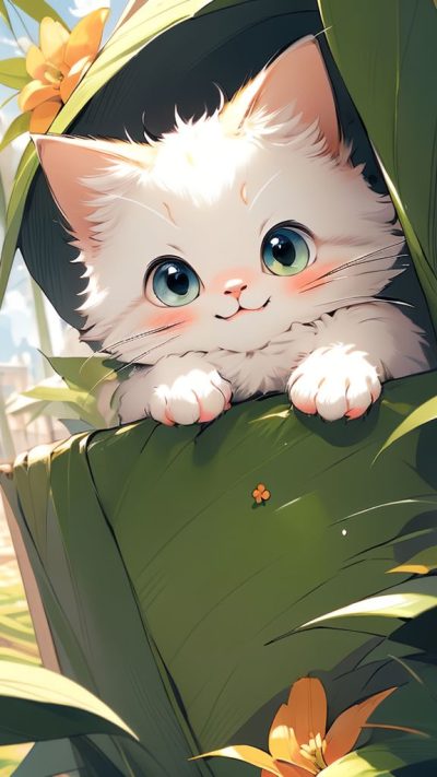 Cute Cartoon Cat for phone wallpaper