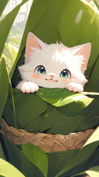 Cute Cartoon Cat for phone wallpaper