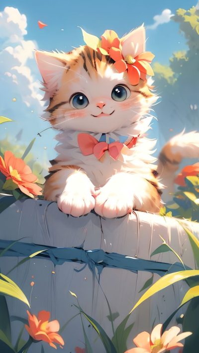 Cute Cat for phone wallpaper