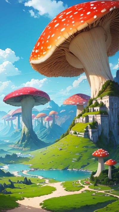 Fantasy Mushroom for phone wallpaper