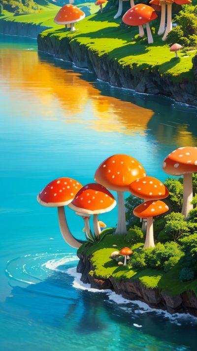 Fantasy Mushroom for phone wallpaper