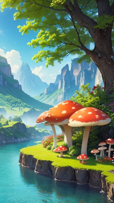 Fantasy Mushroom for phone wallpaper