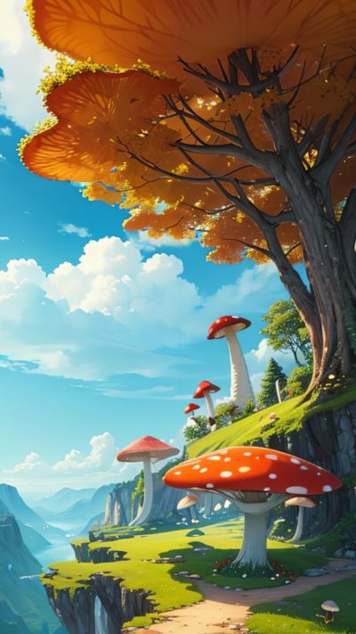 Fantasy Mushroom for phone wallpaper