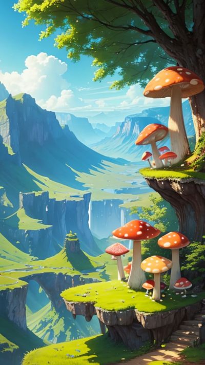 Fantasy Mushroom for phone wallpaper