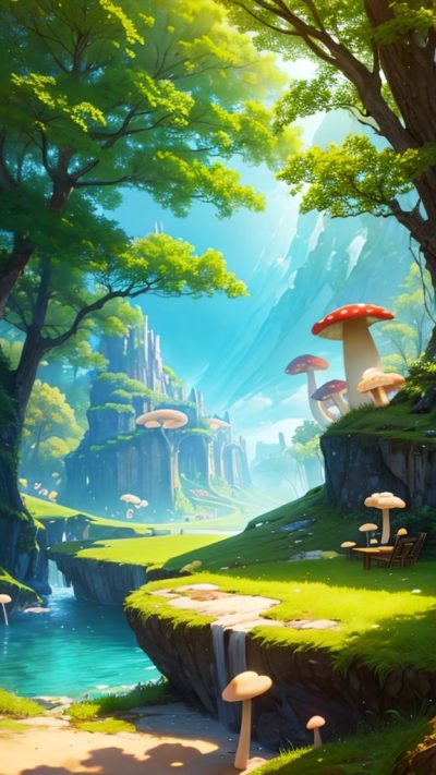 Fantasy Mushroom for phone wallpaper