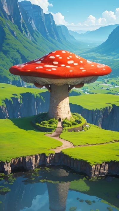 Fantasy Mushroom for phone wallpaper