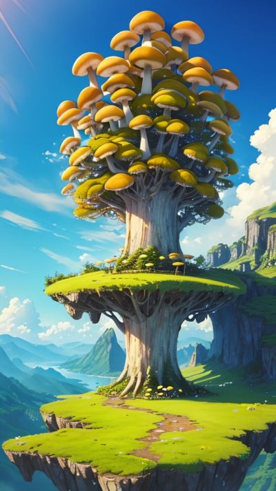 Fantasy Mushroom for phone wallpaper