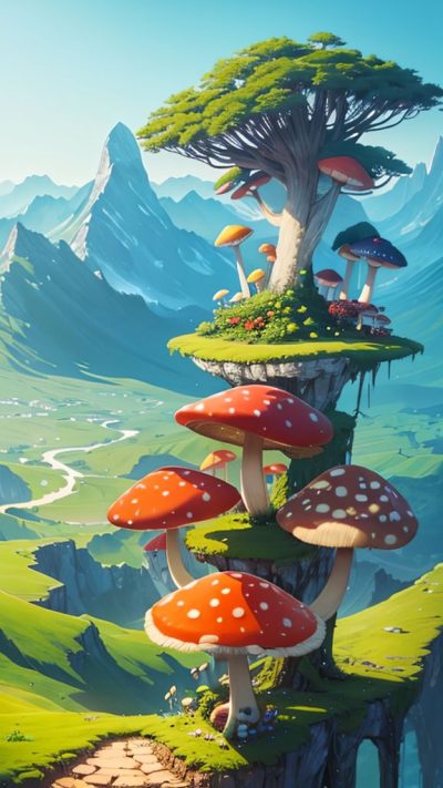 Fantasy Mushroom for phone wallpaper