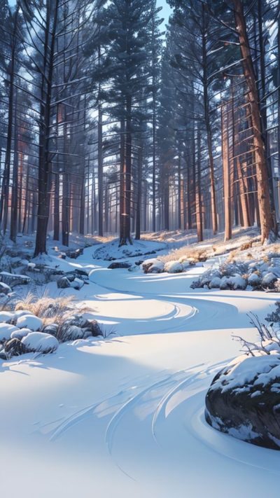 Winter Forest for phone wallpaper