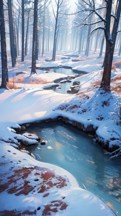 Winter Forest for phone wallpaper