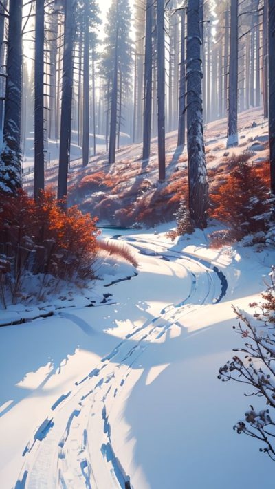 Winter Forest for phone wallpaper