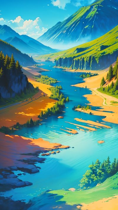 Landscape Hippie Art for phone wallpaper