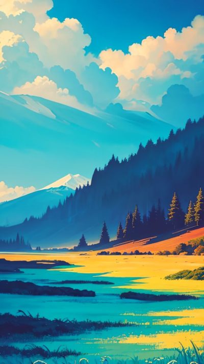 Landscape Hippie Art for phone wallpaper