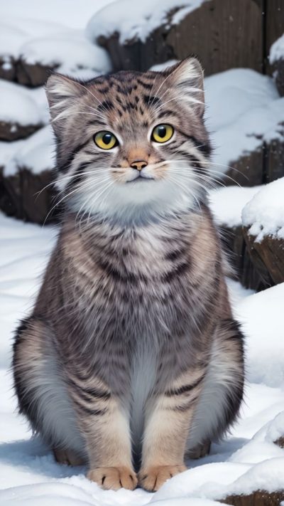 Pallas's cat for phone wallpaper