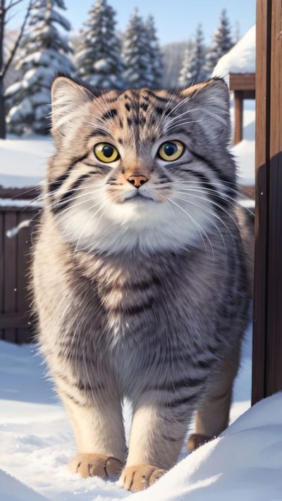 Pallas's cat for phone wallpaper