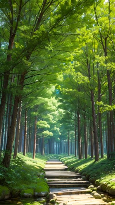 Pine Forest for phone wallpaper