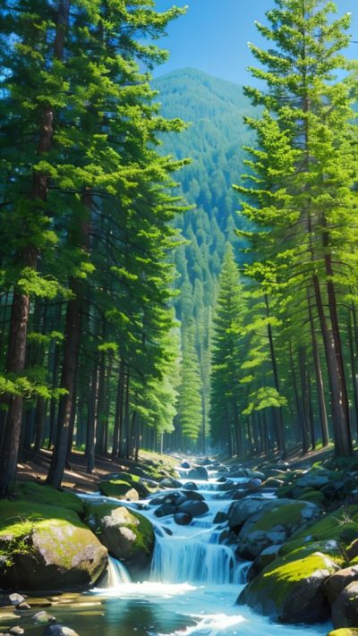 Pine Forest for phone wallpaper