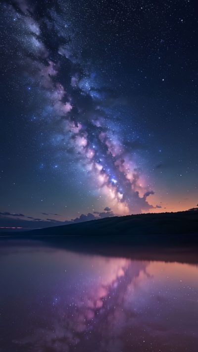 Purple Milky Way for phone wallpaper