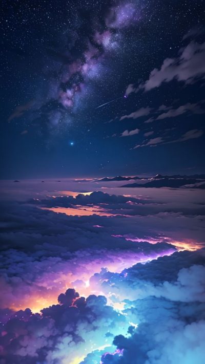 Purple Milky Way for phone wallpaper