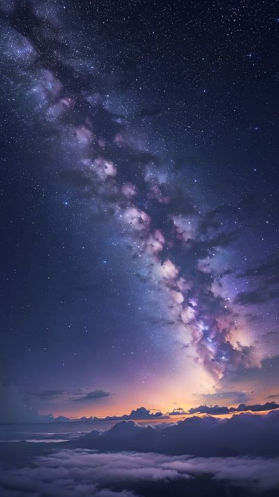 Purple Milky Way for phone wallpaper