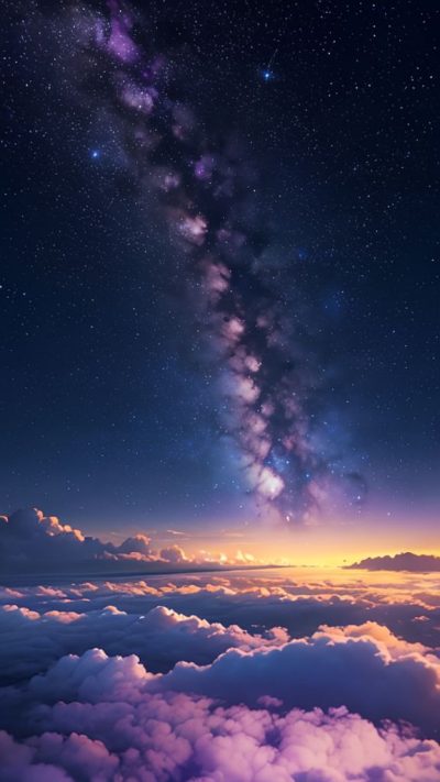 Purple Milky Way for phone wallpaper