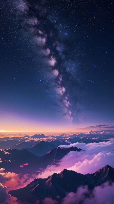 Purple Milky Way for phone wallpaper