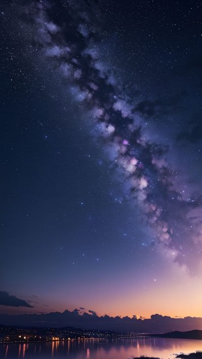 Purple Milky Way for phone wallpaper